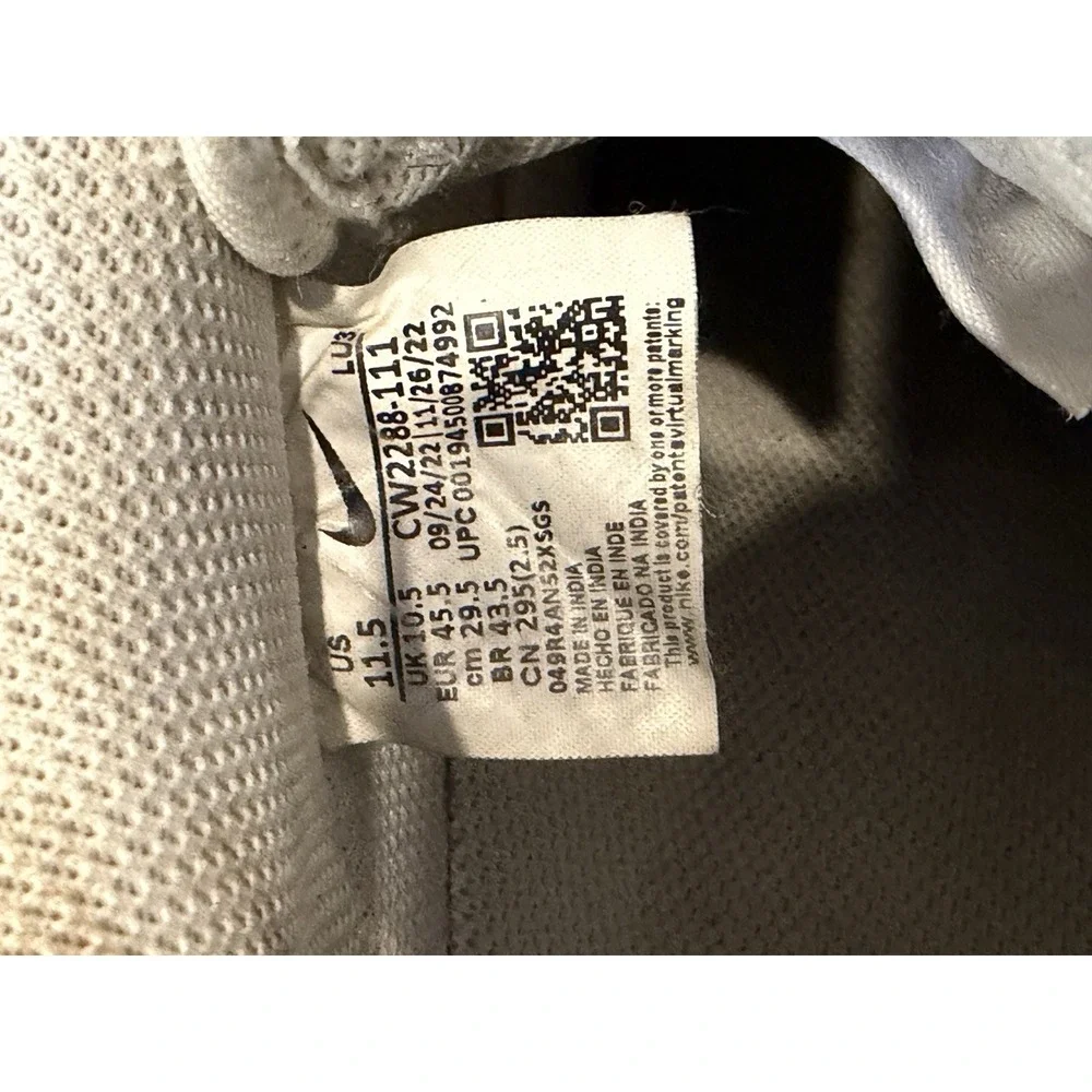 Size 11.5 - Nike Air Force 1 '07 Low Triple‎ White Classic Comfort